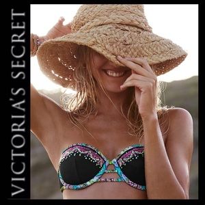 NWOT VS Embellished Bandeau Bikini Top